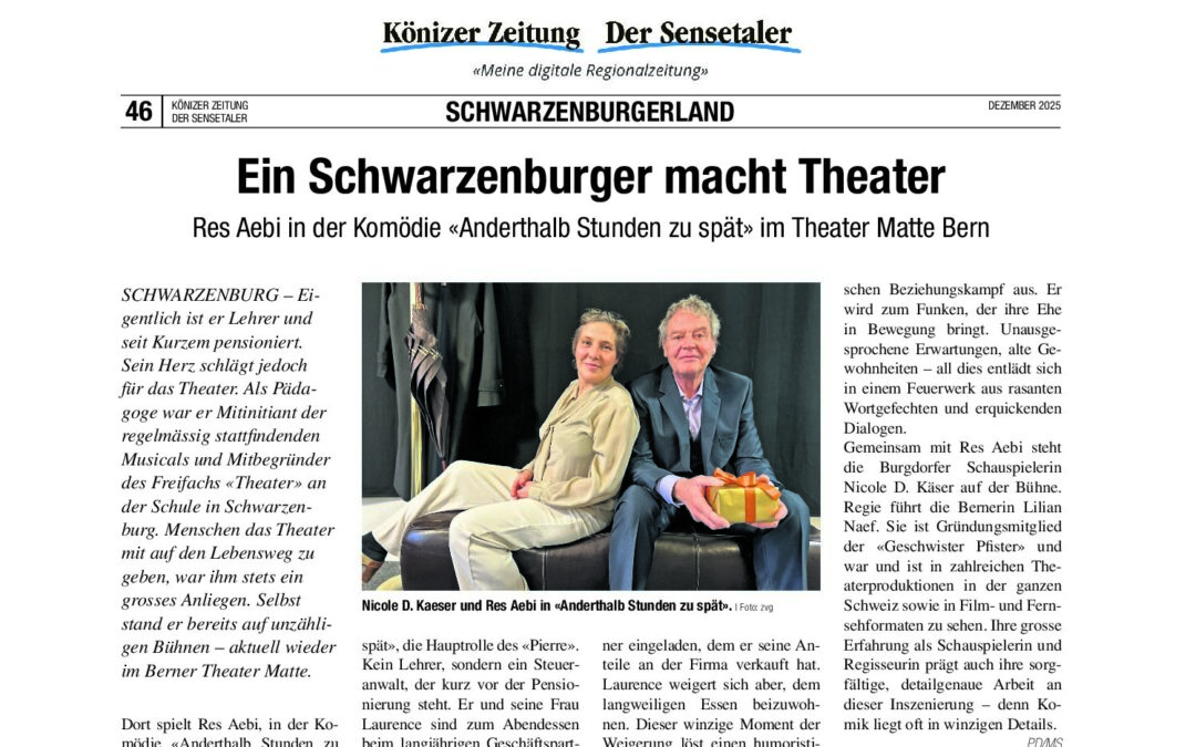 Könizer Zeitung Der Sensetaler Res Aebi